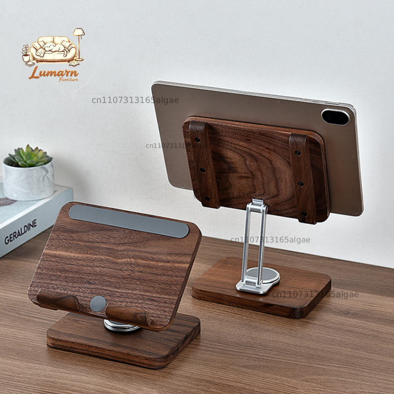 Desk Setup Tablet - Suporte para iPad em Nogueira Preta