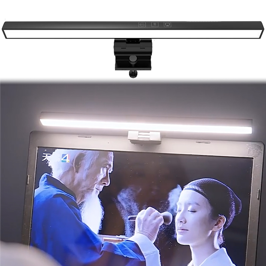 Desk Setup On Bed - Barra de Luz LED para Monitor