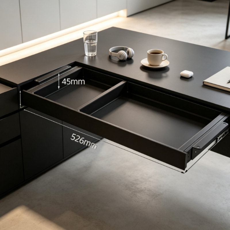 Desk Setup For Office - Bandeja Deslizante Premium para Armazenamento Sob