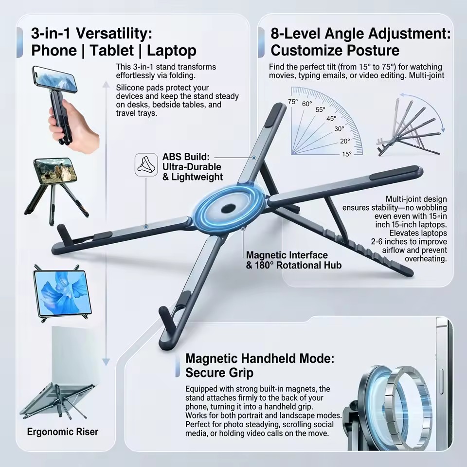 Suporte Magnético Portátil par - Desk Setup At Home avaliação e preço
