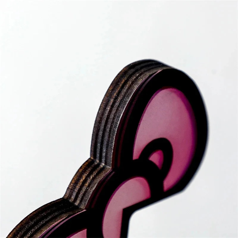 Kawaii rosa acrílico arco moni - Desk Setup For Office avaliação e preço