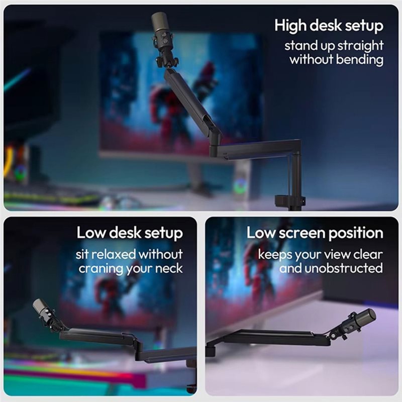 Suporte de Microfone Ajustável - Desk Setup Streaming avaliação e preço