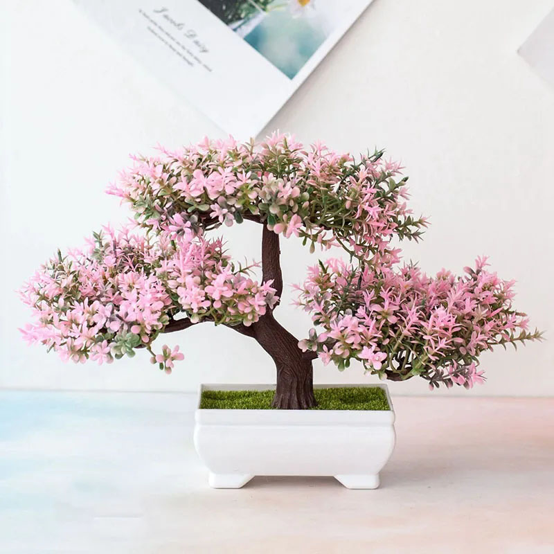Plantas artificiais bonsai pla - Desk Setup At Home avaliação e preço