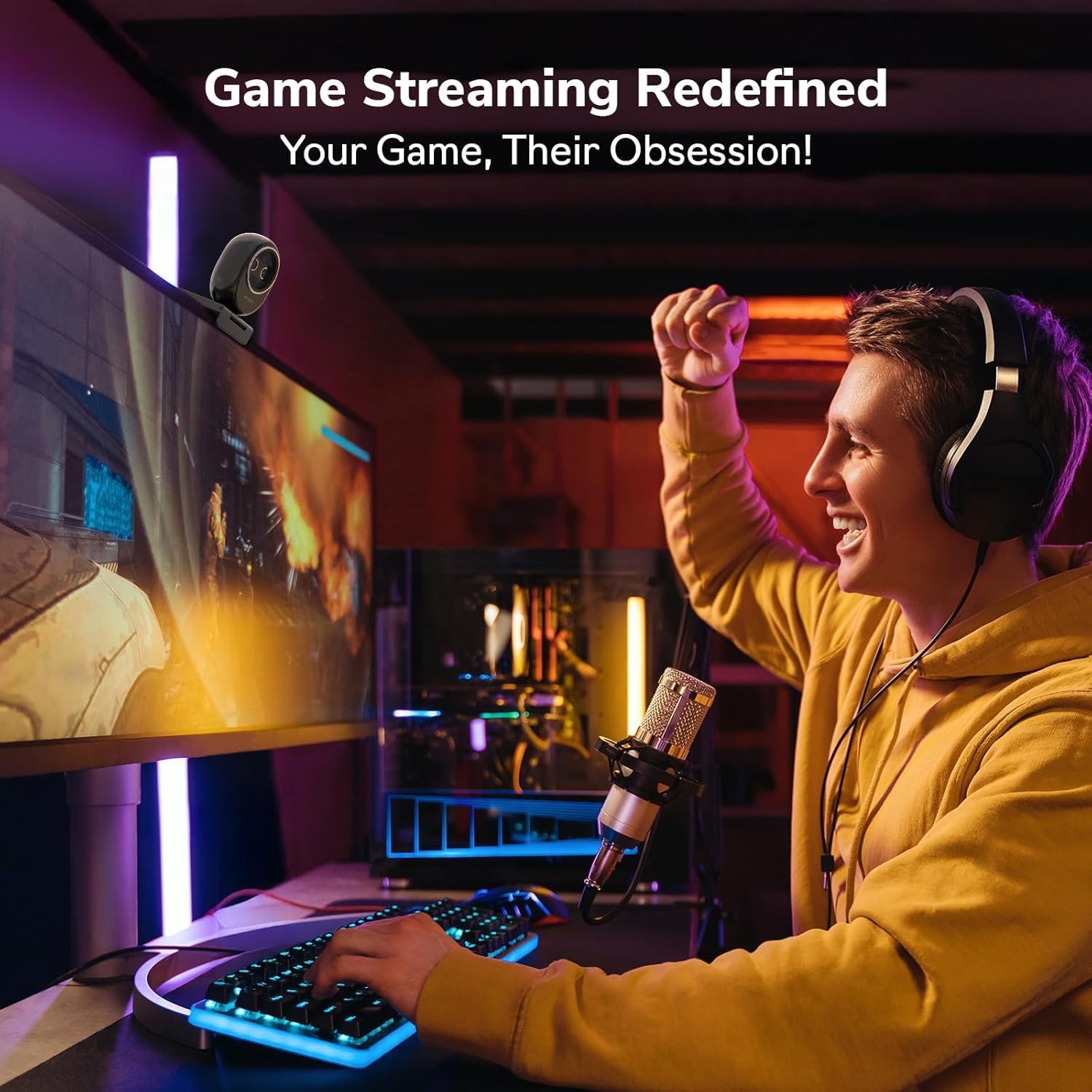 Webcam 4K EMEET com Câmera Dup - Desk Setup Streaming avaliação e preço